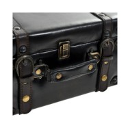 Banc de rangement 110 cm Noir Similicuir