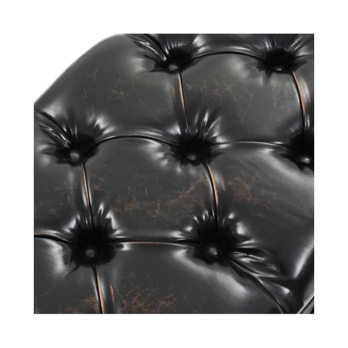 Banc de rangement 110 cm Noir Similicuir