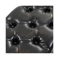 Banc de rangement 110 cm Noir Similicuir