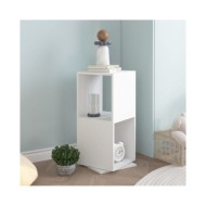 Armoire rotative Blanc 34,5x34,5x75,5 cm Bois d’ingénierie