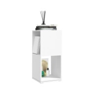 Armoire rotative Blanc 34,5x34,5x75,5 cm Bois d’ingénierie