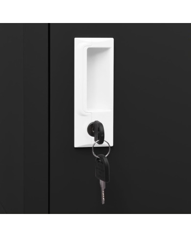 Armoire à selles Noir 53x53x105 cm Acier  