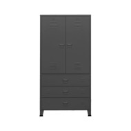 Garde-robe industrielle Anthracite 90x50x180 cm Métal