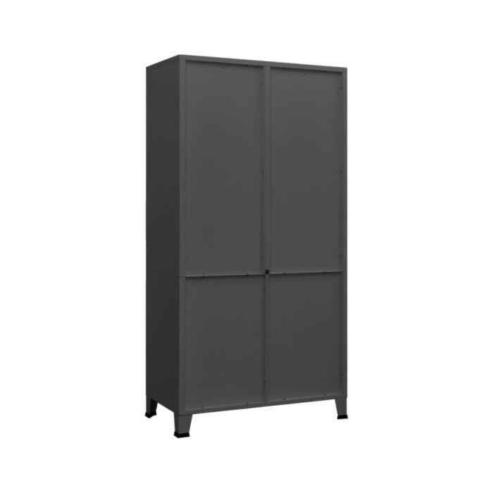 Garde-robe industrielle Anthracite 90x50x180 cm Métal