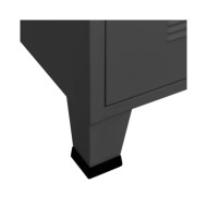 Garde-robe industrielle Anthracite 90x50x180 cm Métal