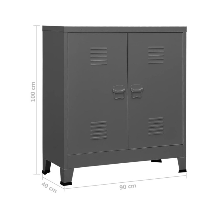 Classeur industriel Anthracite 90x40x100 cm Acier