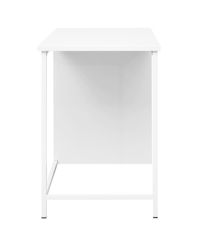 Bureau industriel avec tiroirs Blanc 105x52x75 cm Acier