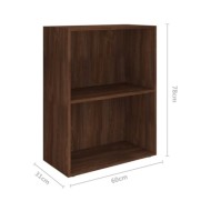 Bibliothèque Aggloméré 60x31x78 cm Chêne marron