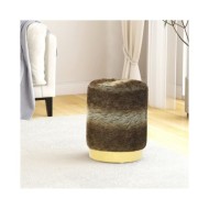 Tabouret rond Couleur mélangée Peluche