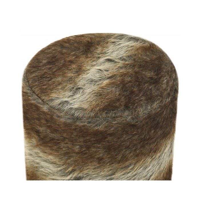 Tabouret rond Couleur mélangée Peluche