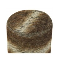 Tabouret rond Couleur mélangée Peluche