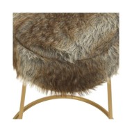 Tabouret rond Mélange de couleurs Peluche