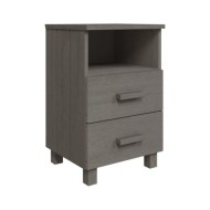 Table de chevet Gris clair 40x35x62 cm Bois de pin solide