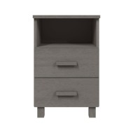 Table de chevet Gris clair 40x35x62 cm Bois de pin solide