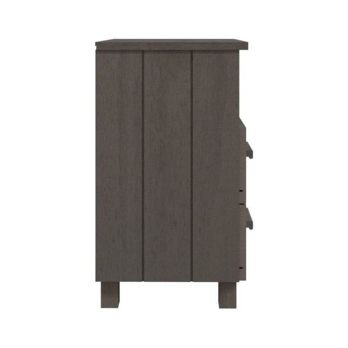 Table de chevet Gris clair 40x35x62 cm Bois de pin solide