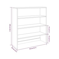 Dessus de buffet Gris clair 90x30x100 cm Bois massif de pin