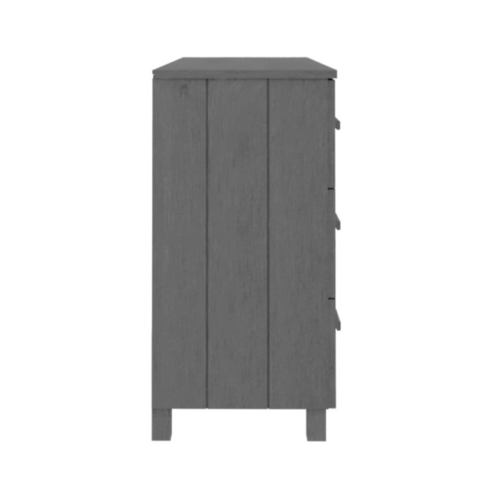 Buffet Gris foncé 113x40x80 cm Bois massif de pin