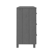 Buffet Gris foncé 113x40x80 cm Bois massif de pin