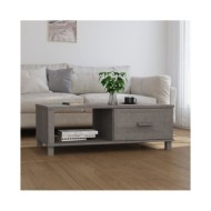 Table basse Gris clair 100x55x35 cm Bois massif de pin