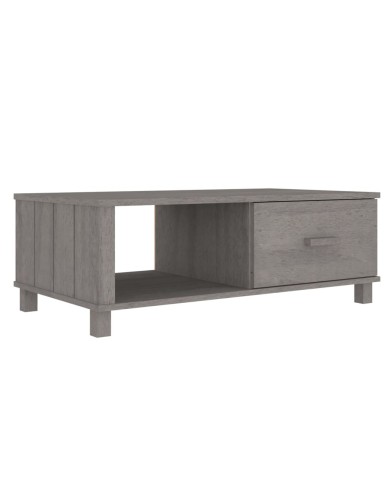 Table basse Gris clair 100x55x35 cm Bois massif de pin