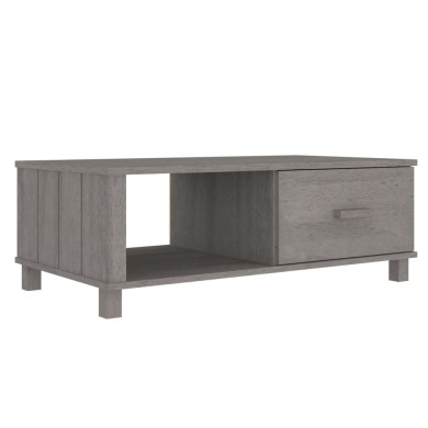 Table basse Gris clair 100x55x35 cm Bois massif de pin
