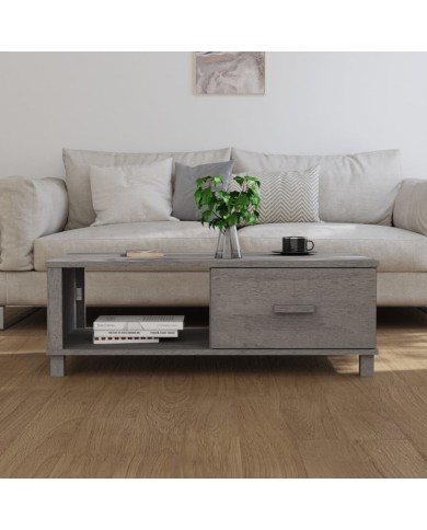 Table basse Gris clair 100x55x35 cm Bois massif de pin