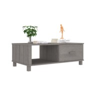 Table basse Gris clair 100x55x35 cm Bois massif de pin