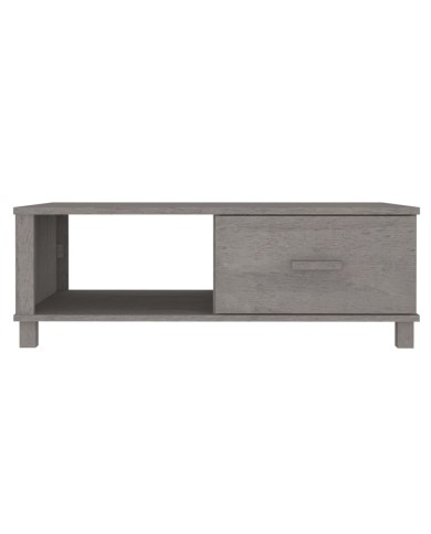 Table basse Gris clair 100x55x35 cm Bois massif de pin