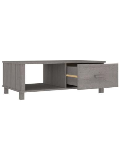 Table basse Gris clair 100x55x35 cm Bois massif de pin
