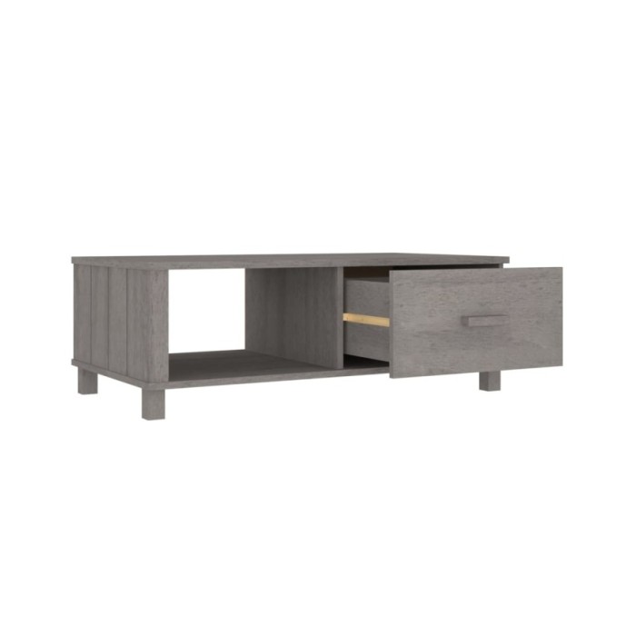 Table basse Gris clair 100x55x35 cm Bois massif de pin