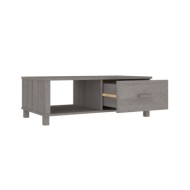 Table basse Gris clair 100x55x35 cm Bois massif de pin