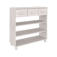 Table console Blanc 90x35x90 cm Bois massif de pin