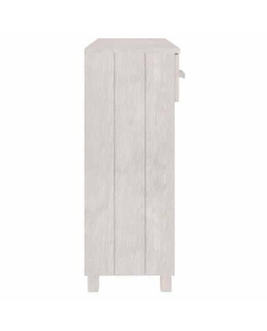 Table console Blanc 90x35x90 cm Bois massif de pin