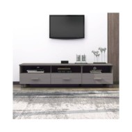 Meuble TV Gris clair 158x40x40 cm Bois de pin solide