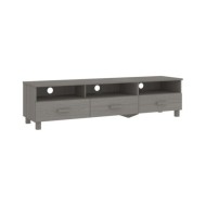 Meuble TV Gris clair 158x40x40 cm Bois de pin solide