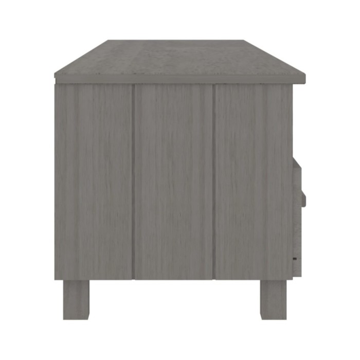 Meuble TV Gris clair 158x40x40 cm Bois de pin solide