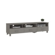 Meuble TV Gris clair 158x40x40 cm Bois de pin solide