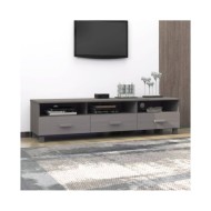 Meuble TV Gris clair 158x40x40 cm Bois de pin solide