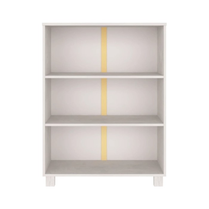 Bibliothèque Blanc 85x35x112 cm Bois de pin massif