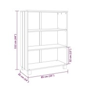 Bibliothèque Blanc 85x35x112 cm Bois de pin massif