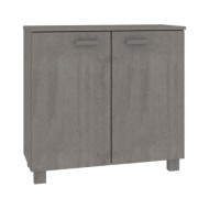 Buffet Gris clair 85x35x80 cm Bois massif de pin