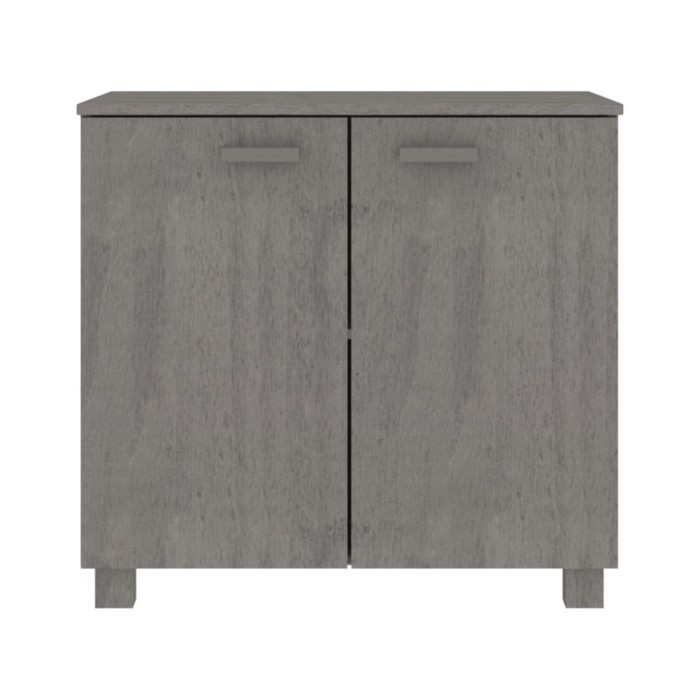 Buffet Gris clair 85x35x80 cm Bois massif de pin