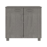 Buffet Gris clair 85x35x80 cm Bois massif de pin