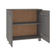 Buffet Gris clair 85x35x80 cm Bois massif de pin