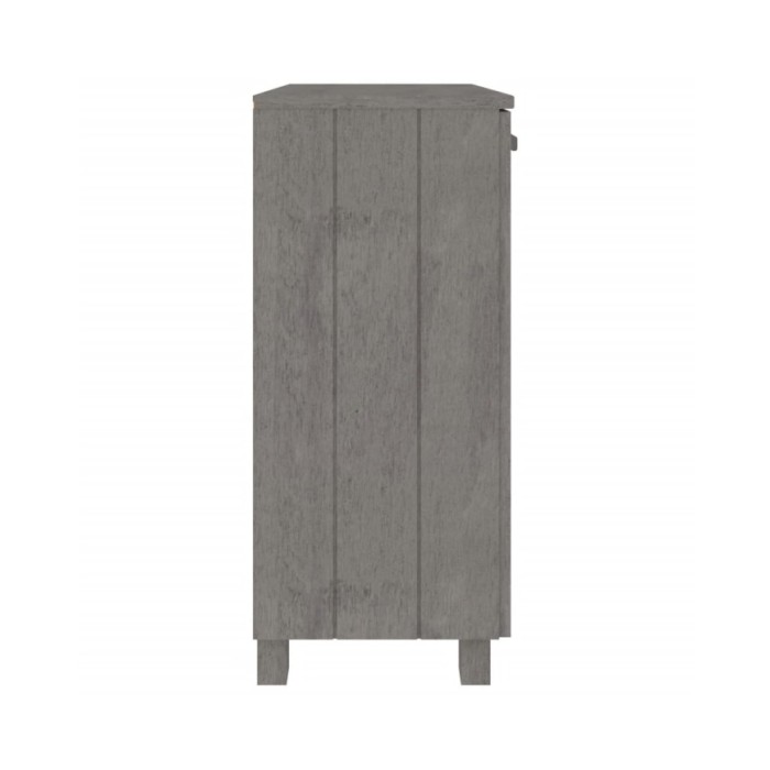 Buffet Gris clair 85x35x80 cm Bois massif de pin