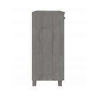 Buffet Gris clair 85x35x80 cm Bois massif de pin