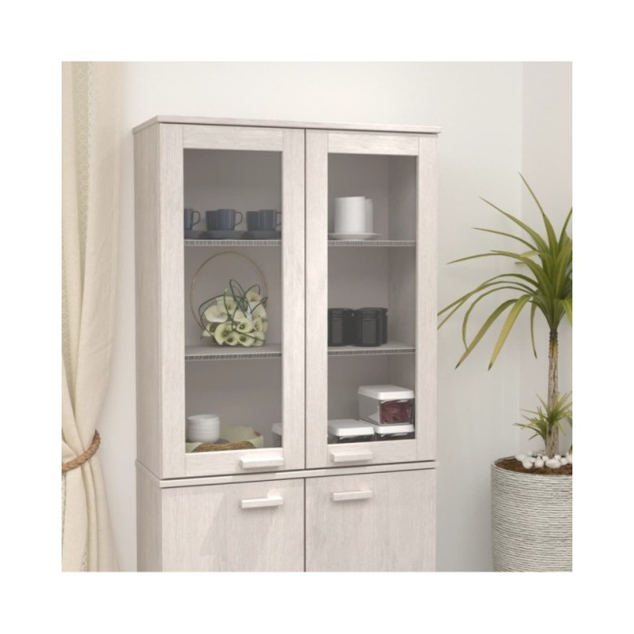 Dessus de buffet Blanc 85x35x100 cm Bois massif de pin
