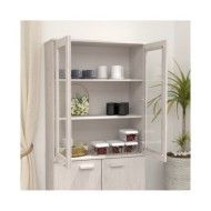 Dessus de buffet Blanc 85x35x100 cm Bois massif de pin