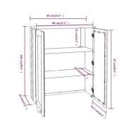 Dessus de buffet Blanc 85x35x100 cm Bois massif de pin