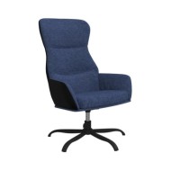 Chaise de relaxation Bleu Tissu